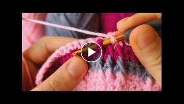 Easy crochet knitting pattern with baby wool / How to crochet / tejidos crochet stitch.
