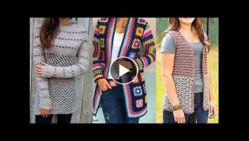 Handmade crochet sweater for ladies | Long sweater | Crochet cardigan ideas 2021-22