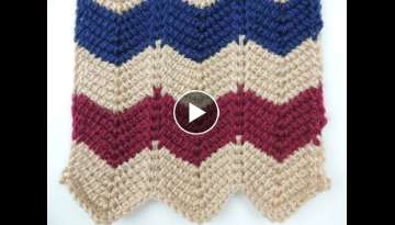 Crochet Tunecino: Punto en Zig Zag