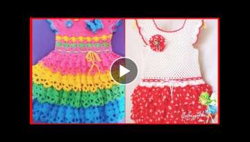 Baby girl Crochet Frocks Designs ideas / Crochet ( 1year to 7 year)Winter Frocks Design #2022newi...