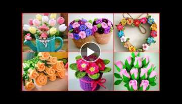 Today's Runinng & Beautiful Crochet Decorative Flower Design ideas/Home & Wall Decorative Flowers
