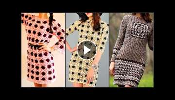 New Creative Crochet Short Bodycon Dresses For Girls/Easy Crochet Dresses