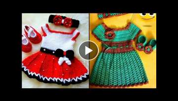 Most Attractive Charming & Pretty Baby Girl Crochet Frock design/1,2Year Baby Girl Crochet Dresse...