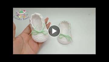 EASIER AND QUICK TO MAKE IMPOSSIBLE! CROCHET BABY BALLERINAS STEP BY STEP - EASY KNITTING