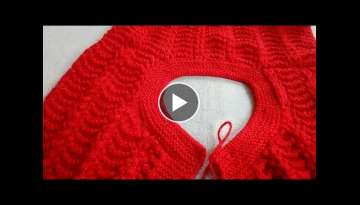 How to knit ROUND NECK in Ladies Cardigan