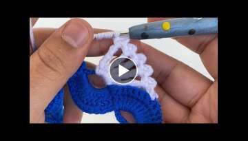 super easy crochet knitting tığ işi kolay bandana yapımı