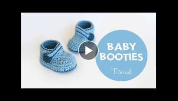 How To Crochet Cute and Easy Baby Booties | Croby Patterns