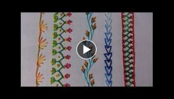 Hand embroidery stitches tutorial for beginners. Part-2. decorative stitches. Hand embroidery stitches tutorial for beginners. Part-2. decorative stitches.