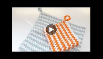 How to Crochet my Moss Stitch Washcloth