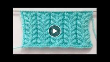 Beautiful 4 Rows Stitch Pattern For Sweater/Cardigan
