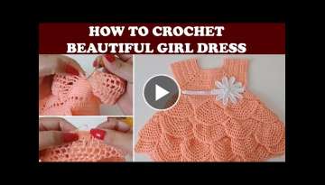 How to Crochet Beautiful Dress for Girls - Crochet Beautiful and Elegant Dress for Girls