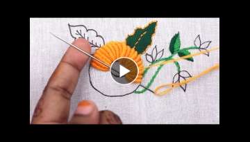 new Brazilian Embroidery tutorial for beginners, easy bullion knot stitch embroidery