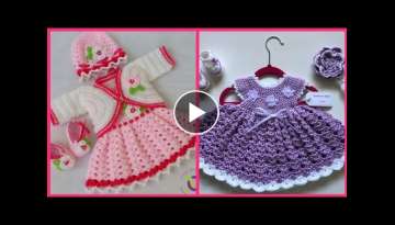 Beautiful crochet baby frocks designs // New Crochet baby girl frock design / crochet baby dress