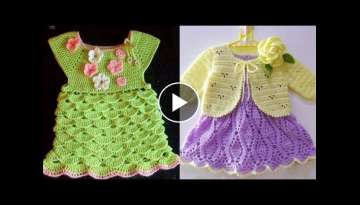 Very Stylish Colourful Handmade Gorgeous Crochet Baby Dresses// Collection