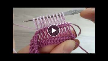 Basit Çok kolay tığ işi Yelek Battaniye örgü modeli anlatımlı / Super Tunusian Knitting C...