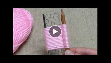 Awesome Flower Craft Ideas with Woolen - Hand Embroidery Trick - Sewing Hack - Easy Wool Flower