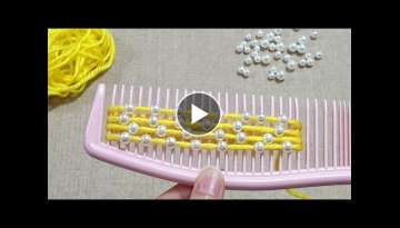 Easy Tassels Making Idea with Wool - Amazing Hand Making Latkan Design with Hair Comb -Tassel Des...
