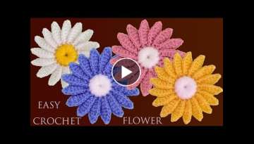 Flores Margaritas tejidas a Crochet Ganchillo paso a paso facil para principiantes
