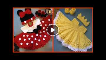 Very Stylish Crochet Handmade Baby Girl Frocks Designs 2k21