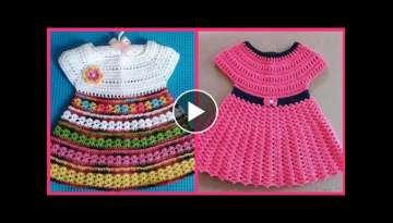 Top Trending and Classy Crochet Handmade Baby Girl Frocks Designs 2k21