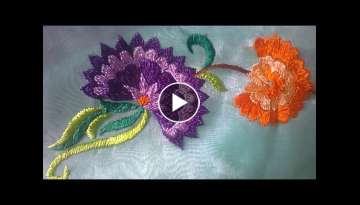 Hand Embroidery Colourful Flowers Stitch