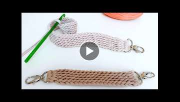 Alça de Croche Para Bolsa - Cinto de Croche - DIY - Tutorial Passo a Passo