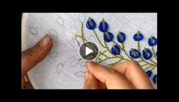 Hand Embroidery: embroidery design with lazy daisy stitch