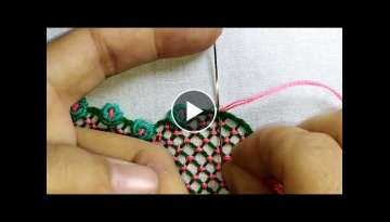 Hand Embroidery stitches tutorial for beginners step by step, how to sew hand embroidery