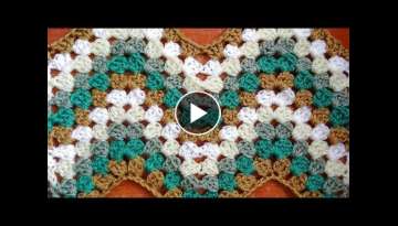 Granny Ripple Crochet Stitch - Right Handed Crochet Tutorial