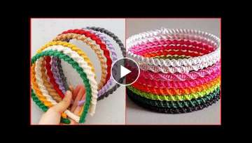 Latest Stylish Crochet Hair Accessories - Crochet Bangles - Headband design ideas
