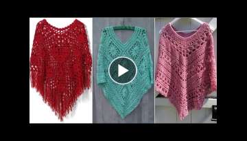 Crochet bolero lace Ponchos //trendy designer caplets shawls and Poncho designs for ladies