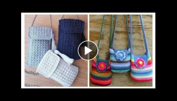 CROCHET baby bags||crochet kids Handbag||Handmade school bag designs||Different bags ideas
