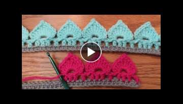 Crochet Spades Stitch Border