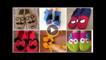Stylish and beautiful crochet handmade shoes slippers and boots ideas animal face shape