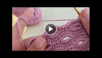 Super Tunusian crochet knitting - Çok kolay tunus işi patik yelek modeli