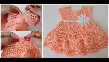 Beautiful Crocheted Baby Dress