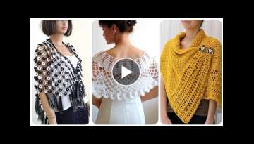 Latest And Stylish Handmade Crochet Caplets Poncho And Cap Shawl Styles