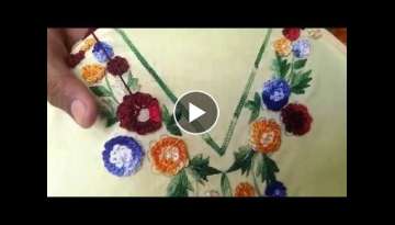 Hand Embroidery :Gobhi Design/Cabbage stitch