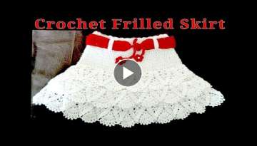 How To Crochet Cute Baby Girl Frilled Lacy Skirt