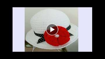 HAT FOR GIRLS CROCHET SUMMER - STEP BY STEP - 6 TO 12 MONTHS