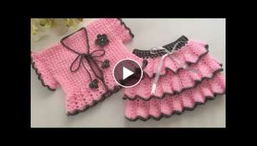 How to Make a Crochet Frilly 3 Layer Baby Skirt / Ruched Baby Skirt / Baby Dress / Baby Skirt