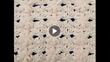 Crochet: Punto Flor Puff # 3 para mantas