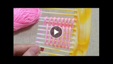 Hand Embroidery Amazing Trick with Hair comb - Easy Woolen Flower Making Idea - Wool Flower Desig...