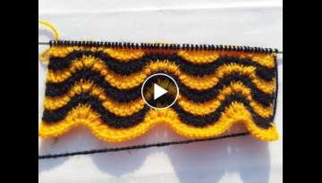 Double colour design for sweater / cardigan | HINDI | EASY KNITTING