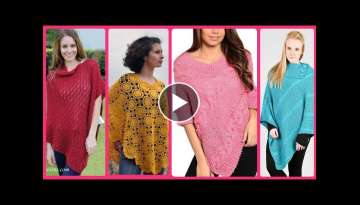 Most Beautiful And Stylish New Crochet Poncho Shwals Designs / latest poncho shawl for girls 2020...