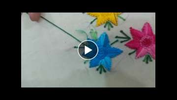 Hand Embroidery: Long tankka 2/ Living stitch 2