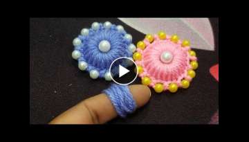 Hand Embroidery:#Sewing Hack/Amazing Finger trick Making unique flower with easy tips part 23