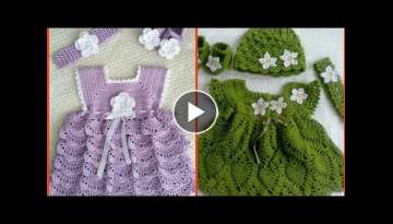 Most Beautiful and fabulous New crochet handmade baby girl frocks designes ideas