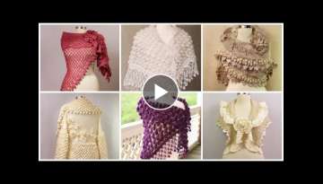 Latest stylish designers 58 trendy bridal hand knitting caplet crochet shawl,caplet shawl designs