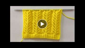 Lovely Knitting Stitch Pattern For Sweater/Cardigan/Jacket